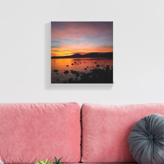 Sunset on Lake Tahoe Canvas Afdruk (Insitu (Woonkamer))