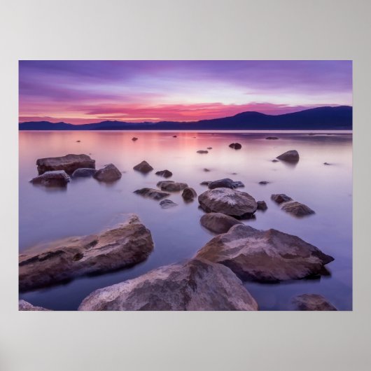 Sunset on Lake Tahoe Poster (Voorkant)