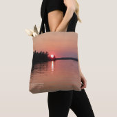Sunset on Lake Vermilion Tote Bag (Dichtbij)