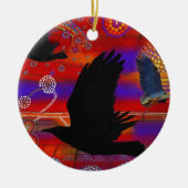 Sunset on Lake Wendouree Australian Aboriginal Art Keramisch Ornament (Voorkant)