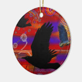 Sunset on Lake Wendouree Australian Aboriginal Art Keramisch Ornament (Links)