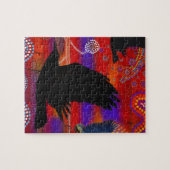 Sunset on Lake Wendouree Australian Aboriginal Art Legpuzzel (Horizontaal)