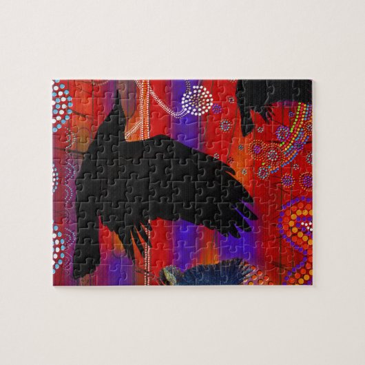 Sunset on Lake Wendouree Australian Aboriginal Art Legpuzzel (Horizontaal)
