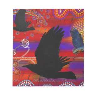 Sunset on Lake Wendouree Australian Aboriginal Art Notitieblok