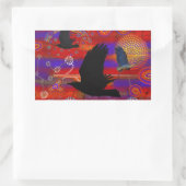 Sunset on Lake Wendouree Australian Aboriginal Art Rechthoekige Sticker (Tas)