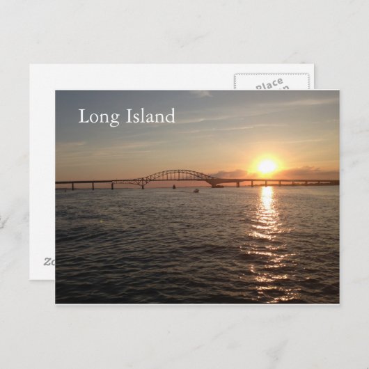 Sunset on Long Island Briefkaart (Voorkant / Achterkant)