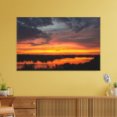 Sunset on Mainstee Lake Canvas Afdruk (Insitu (Woonkamer))