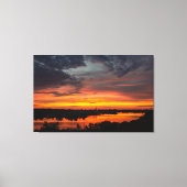 Sunset on Mainstee Lake Canvas Afdruk (Voorkant)