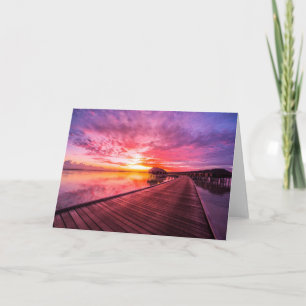 Sunset on Maldives Island Water Villas Resort Kaart