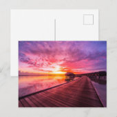 Sunset on Maldives Island | Waterdamesoord Briefkaart (Voorkant / Achterkant)
