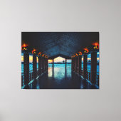 Sunset on Maldives Island | Waterdamesoord Canvas Afdruk (Voorkant)