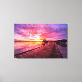 Sunset on Maldives Island | Waterdamesoord Canvas Afdruk (Voorkant)
