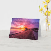 Sunset on Maldives Island | Waterdamesoord Kaart (Gele Bloem)