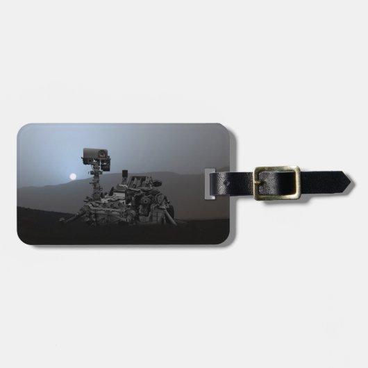 Sunset on Mars Curiosity Rover Bagagelabel (Voorkant horizontaal)