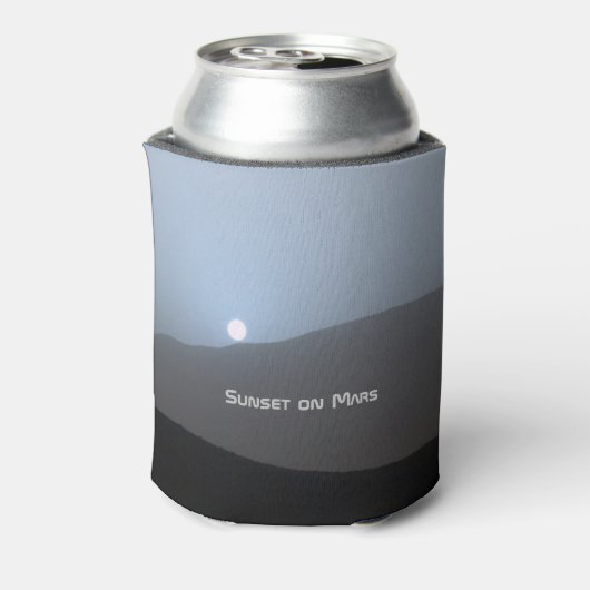 Sunset on Mars Curiosity Rover Blikjeskoeler (Blikje Achterkant)