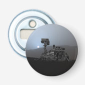 Sunset on Mars Curiosity Rover Button Flesopener (Voorkant)