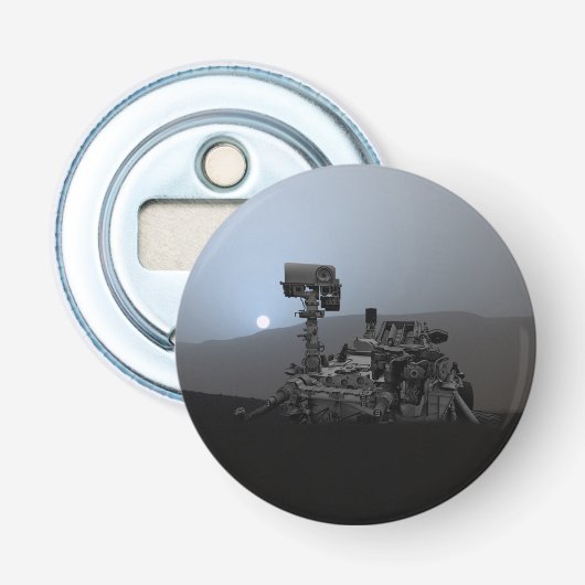 Sunset on Mars Curiosity Rover Button Flesopener (Voorkant)