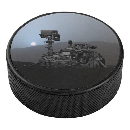 Sunset on Mars Curiosity Rover Hockey Puck (3/4)