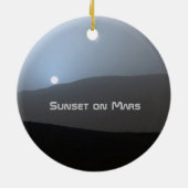 Sunset on Mars Curiosity Rover Keramisch Ornament (Achterkant)