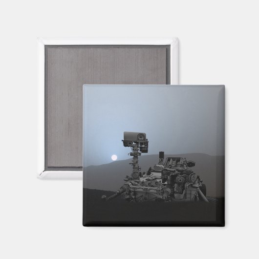 Sunset on Mars Curiosity Rover Magneet (Voorkant / Achterkant)