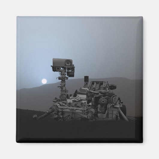 Sunset on Mars Curiosity Rover Magneet (Voorkant)