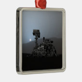 Sunset on Mars Curiosity Rover Metalen Ornament (Rechts)