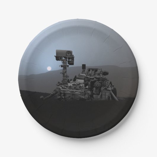 Sunset on Mars Curiosity Rover Papieren Bordje (Voorkant)