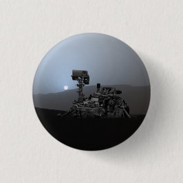 Sunset on Mars Curiosity Rover Ronde Button 3,2 Cm