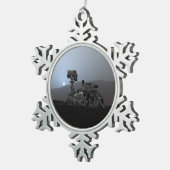 Sunset on Mars Curiosity Rover Tin Sneeuwvlok Ornament (Rechts)