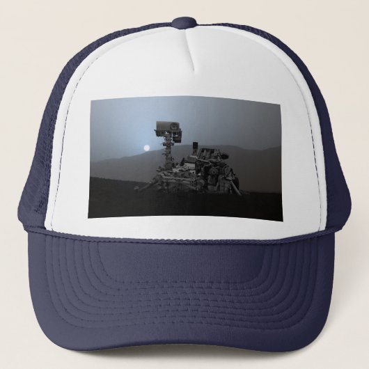Sunset on Mars Curiosity Rover Trucker Pet (Voorkant)