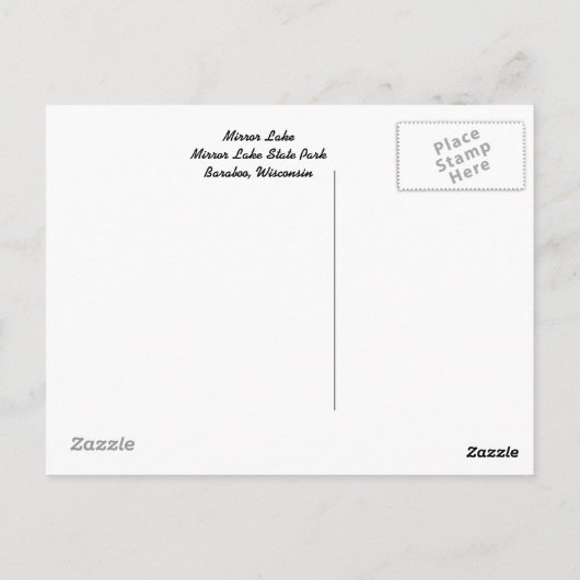 Sunset on Mirror Lake Briefkaart (Achterkant)
