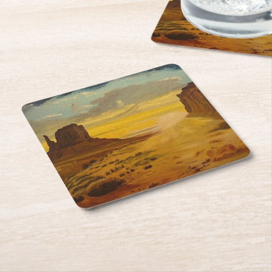 Sunset on Monument Valley, door Gary Poling Kartonnen Onderzetters (Schuin)