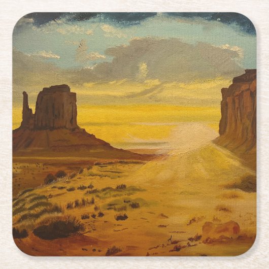 Sunset on Monument Valley, door Gary Poling Kartonnen Onderzetters (Voorkant)