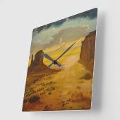 Sunset on Monument Valley, door Gary Poling Vierkante Klok (Hoek)