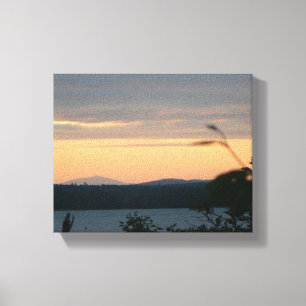 Sunset on Mount Kathadin, Maine Canvas Afdruk