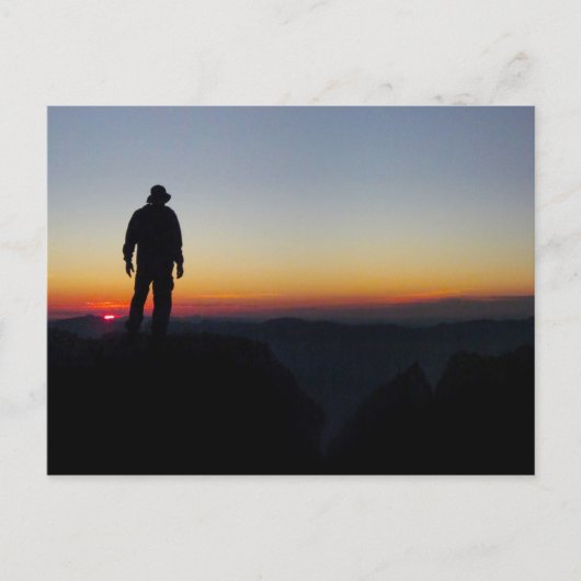 Sunset on Mt Whitney - John Muir Trail Briefkaart (Voorkant)