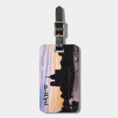 Sunset on Notre Dame de Paris - Parijs, Frankrijk Bagagelabel (Voorkant verticaal)