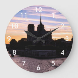 Sunset on Notre Dame de Paris - Parijs, Frankrijk Grote Klok