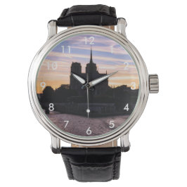 Sunset on Notre Dame de Paris - Parijs, Frankrijk Horloge