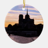 Sunset on Notre Dame de Paris - Parijs, Frankrijk Keramisch Ornament (Voorkant)