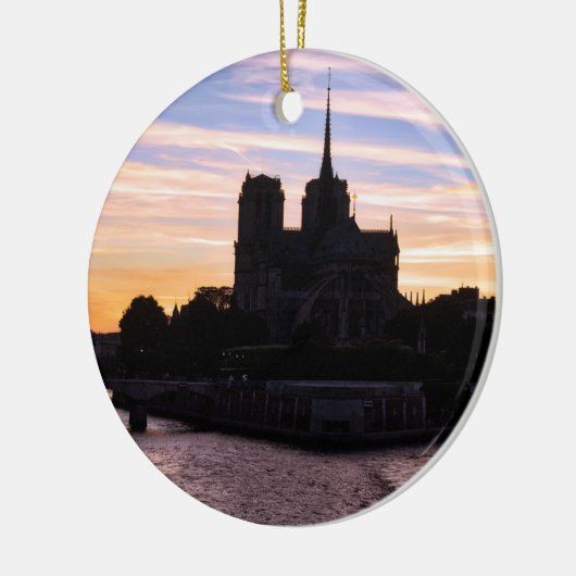 Sunset on Notre Dame de Paris - Parijs, Frankrijk Keramisch Ornament (Links)