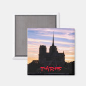 Sunset on Notre Dame de Paris - Parijs, Frankrijk Magneet (Voorkant / Achterkant)