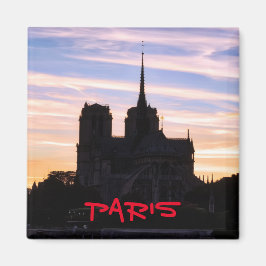 Sunset on Notre Dame de Paris - Parijs, Frankrijk Magneet