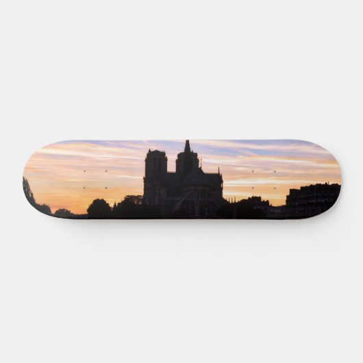Sunset on Notre Dame de Paris - Parijs, Frankrijk Persoonlijk Skateboard (Horizontaal)