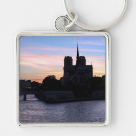 Sunset on Notre Dame de Paris - Parijs, Frankrijk Sleutelhanger