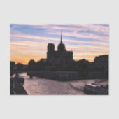 Sunset on Notre Dame de Paris - Parijs, Frankrijk Tissuepapier (Voorkant)