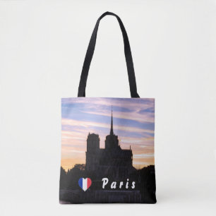 Sunset on Notre Dame de Paris - Parijs, Frankrijk Tote Bag