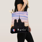 Sunset on Notre Dame de Paris - Parijs, Frankrijk Tote Bag (Dichtbij)