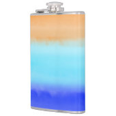 Sunset on oceaanwaterverf Abstracte kunst Ombre Heupfles (Links)