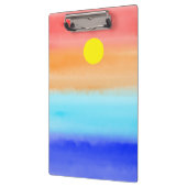 Sunset on oceaanwaterverf Abstracte kunst Ombre Klembord (Links)